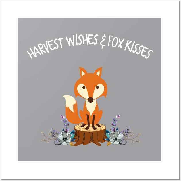 Harvest Wishes & Fox Kisses Wall Art by chrissyloo